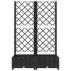 vidaXL Fioriera con traliccio nero 80x40x121,5 cm PP Anteprima dell’immagine prodotto 3