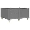 Fioriera con rotelle Grigio chiaro 100x80x54 cm PP Anteprima dell’immagine prodotto 1