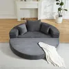 2-in-1 Schlafsofa in Grau – Halbrundes Sofa verwandelt sich Produktbild-Vorschau 7