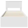 vidaXL Bettrahmen mit Kopfteil Weiß 100 x 200 cm Produktbild-Vorschau 7