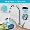A hand is washing a vacuum cleaner filter under a faucet. Produktbild-Vorschau