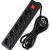 Steckdosenleiste 5-fach mit Schalter – 5m Kabel – Schwarz – Produktbild-Vorschau 5