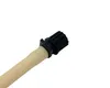 A close-up of a beige tube with a black ribbed fitting on the end, isolated on a white background. Produktbild-Vorschau
