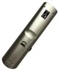The back of a silver remote control is shown against a white background. Produktbild-Vorschau