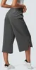 ASKSA Damen 3/4 Hose Caprihose Weite Bein Sommerhose Produktbild-Vorschau 3