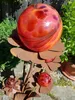 Edelrost Glasblume Blumenzauber, 120cm rot Produktbild-Vorschau 3