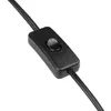 A close-up of a black inline switch on a black cord. Náhľad obrázku produktu