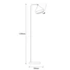 A line drawing of a black floor lamp with dimensions indicated. Produktbild-Vorschau