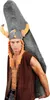 Casque viking en peluche avec tresses Voir les images du produit 2