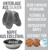 KaraLuna Napfunterlage aus Silikon mit Edelstahl Futternapf Produktbild-Vorschau 5