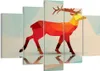 Bild auf Leinwand - Leinwandbild - Hirsch Illustration Produktbild-Vorschau 1