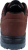 The back view of a brown work shoe with a black sole. Produktbild-Vorschau