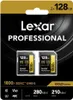 The image shows the packaging of two Lexar Professional 128GB SDXC UHS-II memory cards. Náhled obrázku produktu