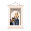 MuchoWow® Textilposter Pastell - Milchmädchen - Braun - Produktbild-Vorschau 1