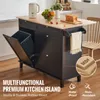 SucceBuy Kuchyňský ostrovní vozík, 50" dřevěný horní Náhled obrázku produktu 2