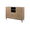 Kommode Ted 120cm 3 Türen - Eiche/schwarz Produktbild-Vorschau 19