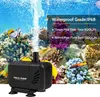 A black aquarium pump is shown in the foreground with a colorful coral reef and fish in the background. Produktbild-Vorschau