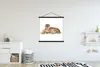 MuchoWow® Textilposter Tiger - Orange - Gras 90x90 cm mit Produktbild-Vorschau 2