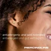 Ohrpiercing, Nasenpiercing Titan Labret mit Push Fit UFO Produktbild-Vorschau 5