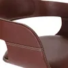 vidaXL Jedálenská stolička Brown Bent Wood and Faux Leather Náhľad obrázku produktu 4