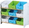 Kinderregal mit 9 Stoffboxen, weiß Produktbild-Vorschau 2