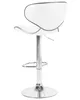 A white bar stool with a silver metal base and footrest, shown from a side angle against a white background. Náhled obrázku produktu