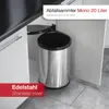 Collecteur de déchets Hailo 3520001 Mono 20 litres inox Voir les images du produit 10