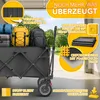 TRESKO® Bollerwagen faltbar 300L mit Bremse Schwarz | Produktbild-Vorschau 6