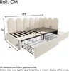 A diagram of a bed with dimensions labeled. Náhľad obrázku produktu