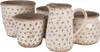 Clayre & Eef Blumentopf Ø 20x15 cm Beige Schwarz Keramik Produktbild-Vorschau 3