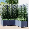 vidaXL květináč s mříží modrošedý 120x120x136 cm PP Náhled obrázku produktu 2