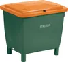 A green and orange compost bin with four legs, shown from a front-side angle against a white background. Produktbild-Vorschau