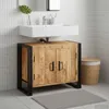 vidaXL Waschbeckenunterschrank Braun 71 x 33 x 58 cm Produktbild-Vorschau 1