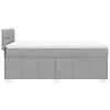 vidaXL Boxspringbett mit Matratze Hellgrau 100x200 cm Stoff Produktbild-Vorschau 7