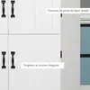 HOMCOM Armoire de cuisine buffet de salle à manger avec 4 Voir les images du produit 7