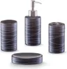 Zeller Bad-Accessoires-Set, 4-tlg., schwarz, Keramik Produktbild-Vorschau 1