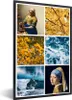 MuchoWow® Gerahmtes Poster Vermeer - Collage - Natur 60x90 Produktbild-Vorschau 1
