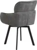 A single gray armchair with black legs is shown from the back. Produktbild-Vorschau