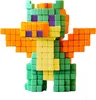 A pixelated dragon toy made of colorful blocks. Produktbild-Vorschau