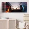 DEQORI Glasbild Echtglas 125x50 cm 'Rennen im Neonlicht' Produktbild-Vorschau 4