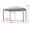 Gartenpavillon 3x4 m ca. 180g/m² Dachplane wasserdicht Produktbild-Vorschau 3