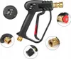 A pressure washer gun with several attachments shown in close-up views. Náhled obrázku produktu
