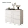 Kommode / Sideboard mit 6 Schubladen - Weiß Matt H71cm Produktbild-Vorschau 2