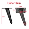Sada 4 kusov nábytkových nôh, šikmé, 13 cm, čierne matné – Náhľad obrázku produktu 2