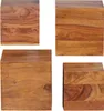 Wohnling Sheesham Massivholz Wandregal MUMBAI 4er Set Cubes Produktbild-Vorschau 1