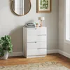 Commode HOMCOM à 4 tiroirs pour le salon, blanc brillant Voir les images du produit 2