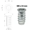 10x skrutkovacie zásuvky M8 - dĺžka 24 mm - skrutkovacia Náhľad obrázku produktu 3
