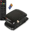 A product shot of a satellite receiver and its accessories, including a remote control and batteries, against a white background. Produktbild-Vorschau