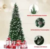 A decorated artificial Christmas tree with gifts at its base, accompanied by close-up shots highlighting its features. Anteprima dell’immagine prodotto