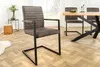 2er Set Freischwinger MENGA taupe-grau Industrial-Look Produktbild-Vorschau 2